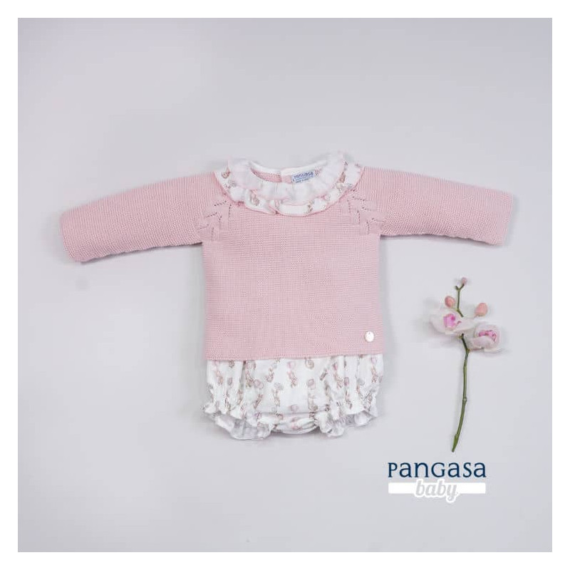 COLECCIÓN INVIERNO. Conjunto braguita bebé BUNNY LOVE Pangasa Baby