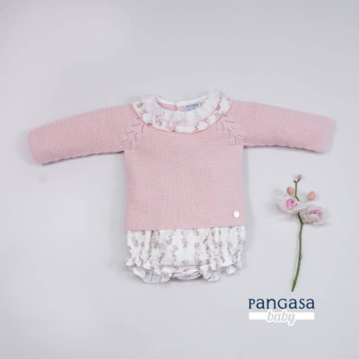 COLECCIÓN INVIERNO. Conjunto braguita bebé BUNNY LOVE Pangasa Baby