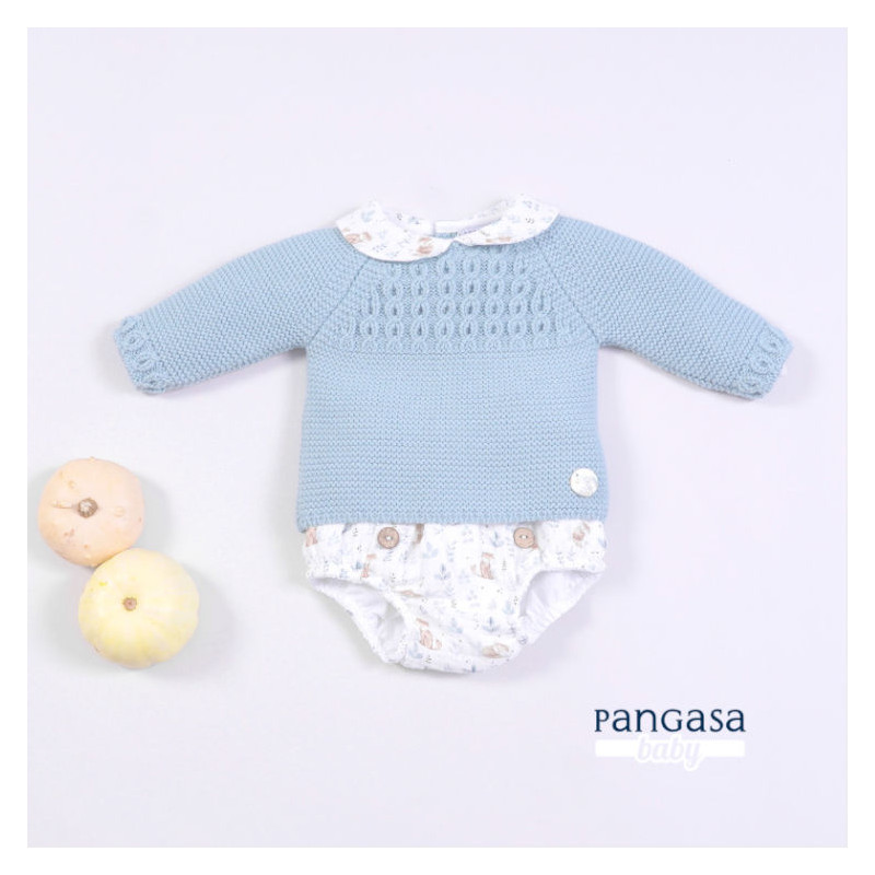 COLECCIÓN INVIERNO. Conjunto ranita bebé ZAFIRO Pangasa Baby
