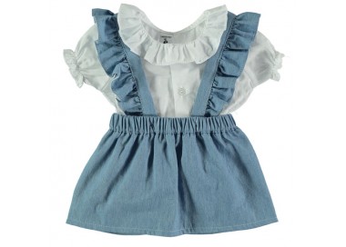 COLECCIÓN VERANO. Conjunto Peto Niña Denim