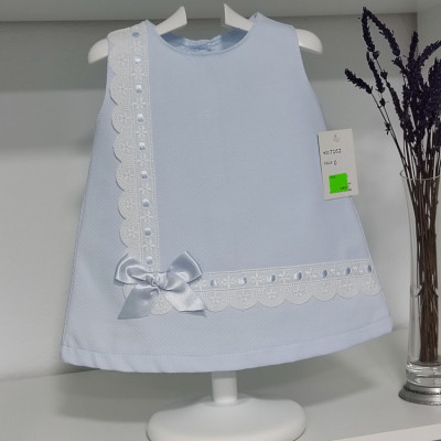 COLECCIÓN VERANO. Vestido piqué pasacintas