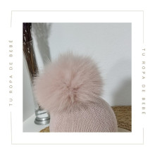 NUEVA COLECCIÓN. Gorro pompón pelo natural bebé Martín Aranda
