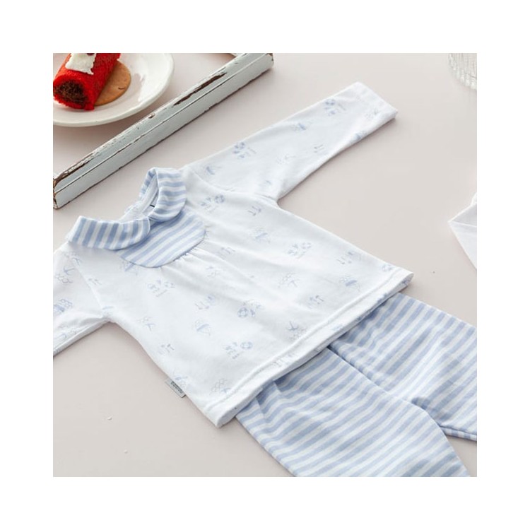 COLECCIÓN VERANO. Conjunto polaina cuello bebé Beach