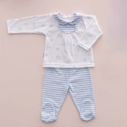 COLECCIÓN VERANO. Conjunto polaina cuello bebé Beach