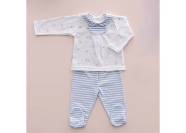 COLECCIÓN VERANO. Conjunto polaina cuello bebé Beach