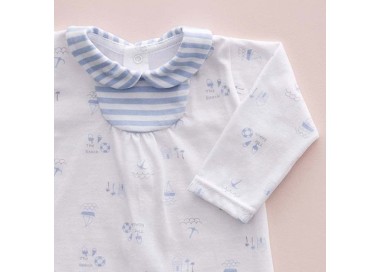 COLECCIÓN VERANO. Conjunto polaina cuello bebé Beach