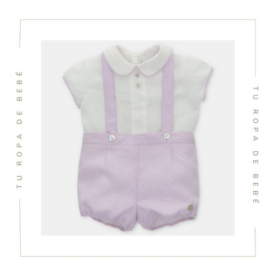 Conjunto de bombacho para bebé en color Lavanda. Colección Mawl. Marca Martín Aranda.