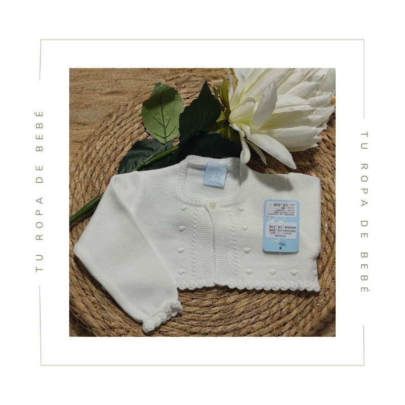 COLECCIÓN VERANO. Chaqueta corta bebé Artesanía Granlei