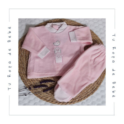 COLECCIÓN INVIERNO. Pijama dos piezas bebé NIDOS Sardón