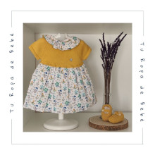 COLECCIÓN VERANO. Vestido bebé niña PÁJAROS Y FLORES Pangasa Baby