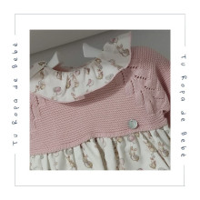 COLECCIÓN INVIERNO. Vestido con braga bebé niña BUNNY LOVE Pangasa Baby