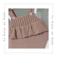COLECCIÓN INVIERNO. Conjunto peto bebé niña CASTILLO Paz Rodríguez