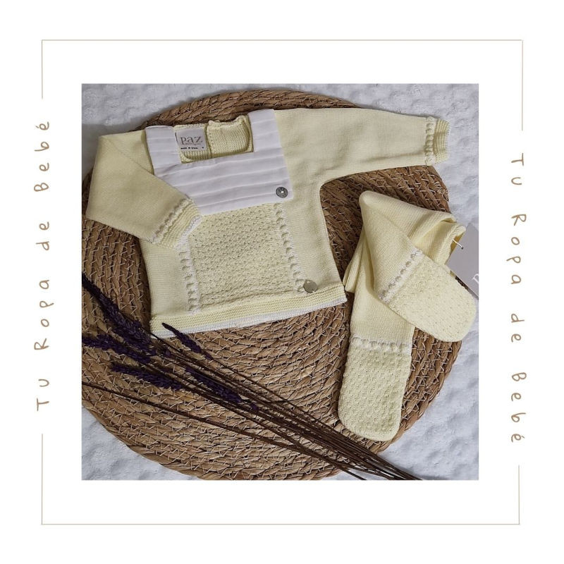 COLECCIÓN VERANO. Conjunto polaina bebé niño CIGÜEÑA Paz Rodríguez