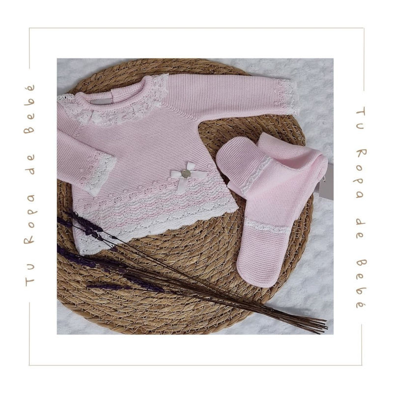 COLECCIÓN VERANO. Conjunto polaina bebé niña AURA Paz Rodríguez