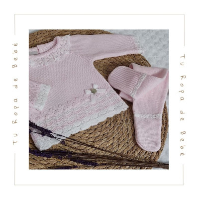 COLECCIÓN VERANO. Conjunto polaina bebé niña AURA Paz Rodríguez