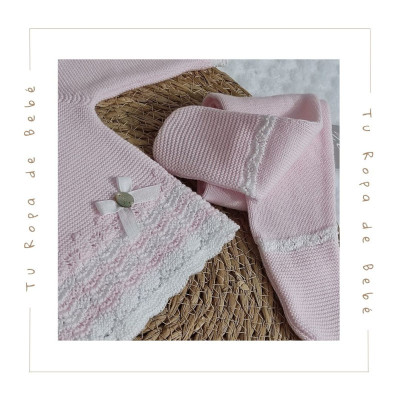 COLECCIÓN VERANO. Conjunto polaina bebé niña AURA Paz Rodríguez