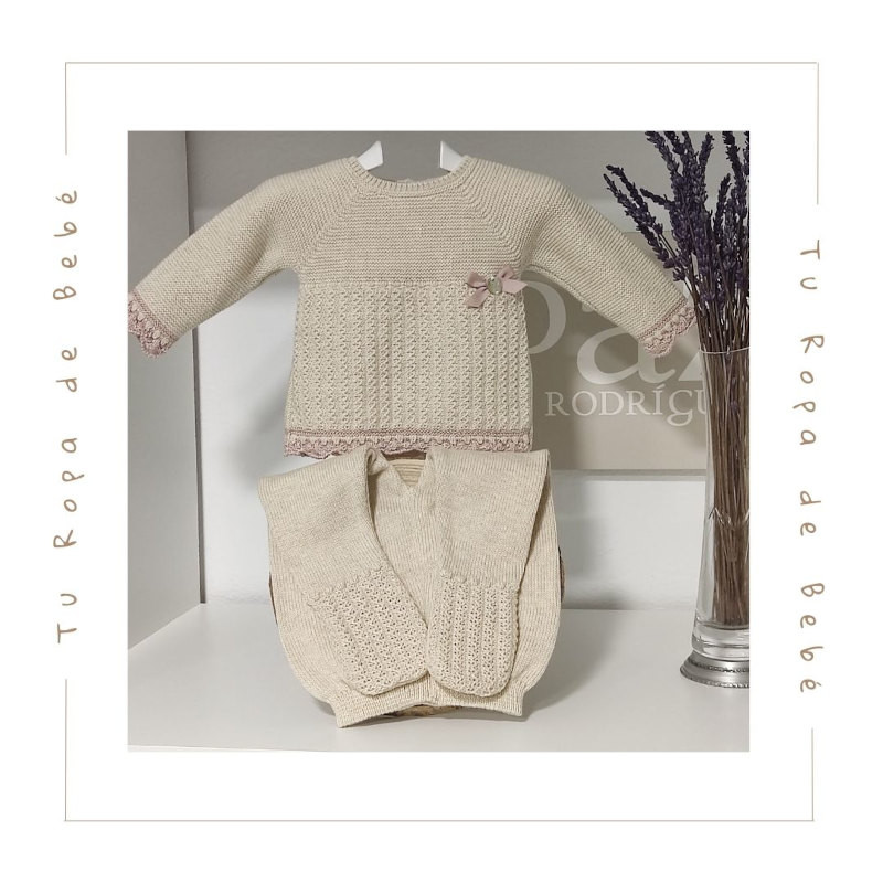 COLECCIÓN INVIERNO. Conjunto polaina bebé niña BALLET Paz Rodríguez