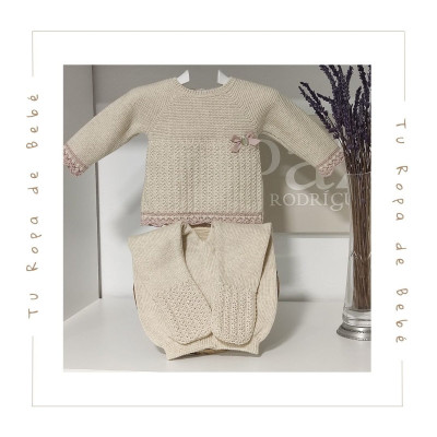 COLECCIÓN INVIERNO. Conjunto polaina bebé niña BALLET Paz Rodríguez