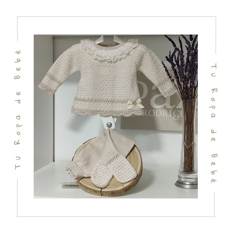 COLECCIÓN INVIERNO. Conjunto polaina bebé niña OPERA Paz Rodríguez