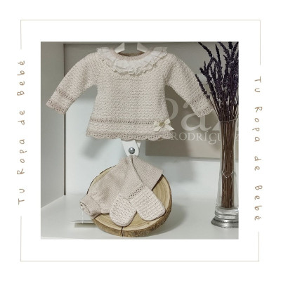 COLECCIÓN INVIERNO. Conjunto polaina bebé niña OPERA Paz Rodríguez