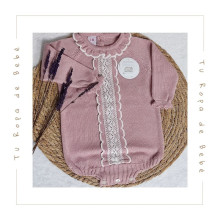 Pelele corto para bebé en dos colores. Marca Juliana. Temporada Invierno.