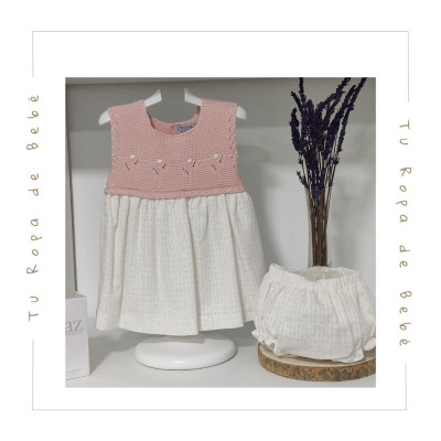 COLECCIÓN VERANO. Vestido con braga bebé niña MINI DOTS Pangasa Baby