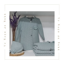 COLECCIÓN INVIERNO. Abrigo bebé con capota SALVIA Paz Rodríguez
