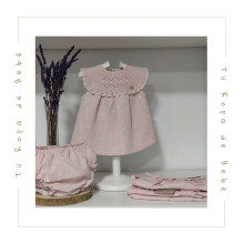 COLECCIÓN VERANO. Vestido con braguita bebé niña PROMESA Paz Rodríguez