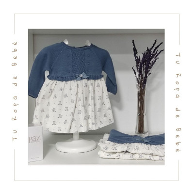 COLECCIÓN INVIERNO. Vestido con braga bebé niña TEDDY Paz Rodríguez