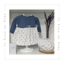 COLECCIÓN INVIERNO. Vestido con braga bebé niña TEDDY Paz Rodríguez