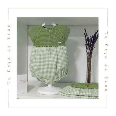 COLECCIÓN VERANO. Pelele bebé niño VICHY Pangasa Baby