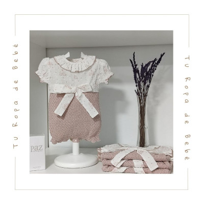 COLECCIÓN VERANO. Pelele bebé niña PIO PIO Paz Rodríguez