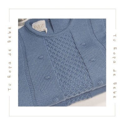 COLECCIÓN INVIERNO. Pelele largo bebé niño TEDDY Paz Rodríguez