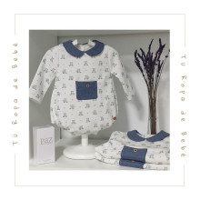 COLECCIÓN INVIERNO. Pelele corto bebé niño TEDDY Paz Rodríguez