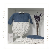 COLECCIÓN INVIERNO. Pelele bebé niño TEDDY Paz Rodríguez