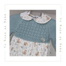 COLECCIÓN INVIERNO. Pelele corto bebé niño ZAFIRO Pangasa Baby