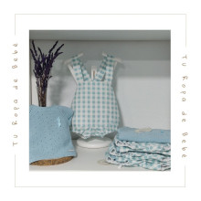 COLECCIÓN VERANO. Conjunto peto bebé niño BLU LIBERTY Pangasa Baby