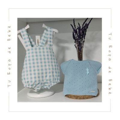 COLECCIÓN VERANO. Conjunto peto bebé niño BLU LIBERTY Pangasa Baby