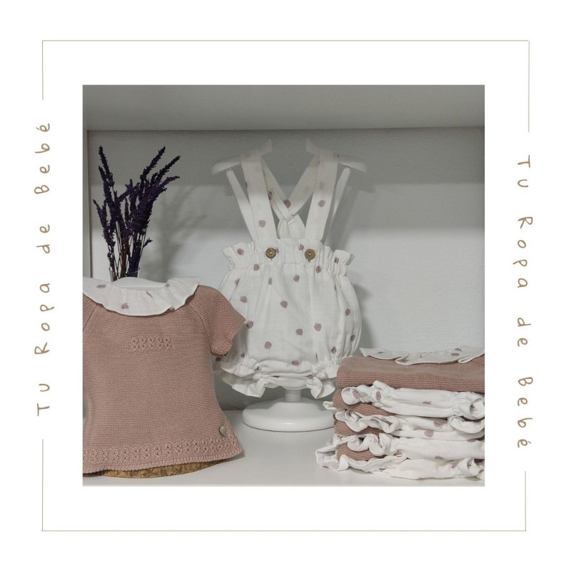 COLECCIÓN VERANO. Conjunto peto bebé niña FRESAS Pangasa Baby