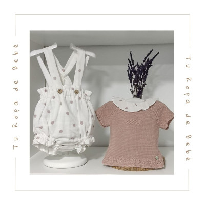 COLECCIÓN VERANO. Conjunto peto bebé niña FRESAS Pangasa Baby