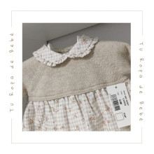 COLECCIÓN INVIERNO. Vestido con braga bebé niña STONE Martín Aranda