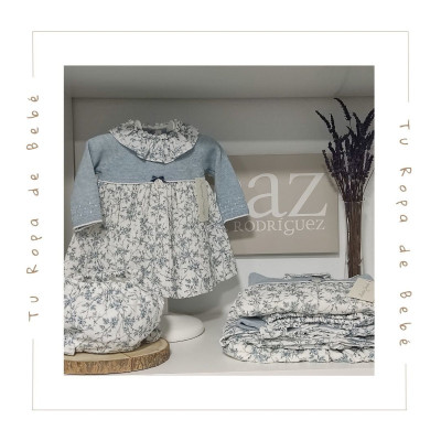 COLECCIÓN INVIERNO. Vestido con braga bebé niña AZUR Martín Aranda