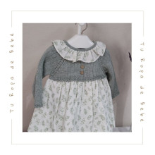 COLECCIÓN INVIERNO. Vestido con braga bebé niña SABBIA Martín Aranda