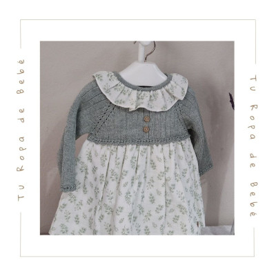 COLECCIÓN INVIERNO. Vestido con braga bebé niña SABBIA Martín Aranda