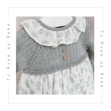 COLECCIÓN INVIERNO. Vestido con braga bebé niña SABBIA Martín Aranda