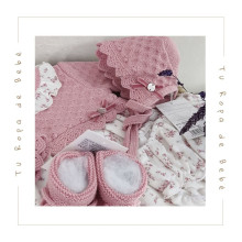 COLECCIÓN INVIERNO. Vestido con braga bebé niña DAMA Paz Rodríguez