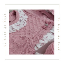 COLECCIÓN INVIERNO. Vestido con braga bebé niña DAMA Paz Rodríguez