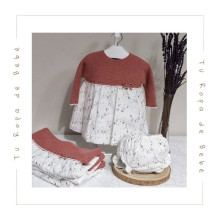 COLECCIÓN INVIERNO. Vestido con braga bebé niña FOREST Martín Aranda