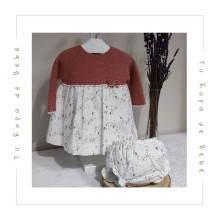 COLECCIÓN INVIERNO. Vestido con braga bebé niña FOREST Martín Aranda