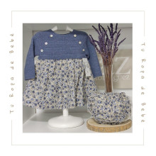 COLECCIÓN INVIERNO. Vestido con braga bebé niña NUIT Martín Aranda